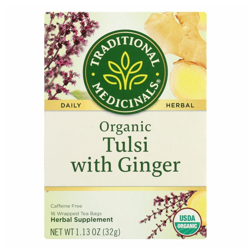 Organic Tulsi and Ginger Tea - 16 bags