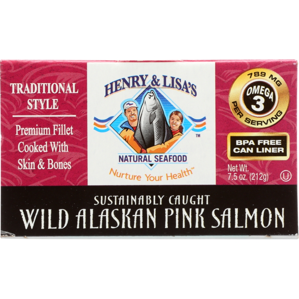 Wild Alaskan Pink Salmon - Traditional Style, 7.5 oz