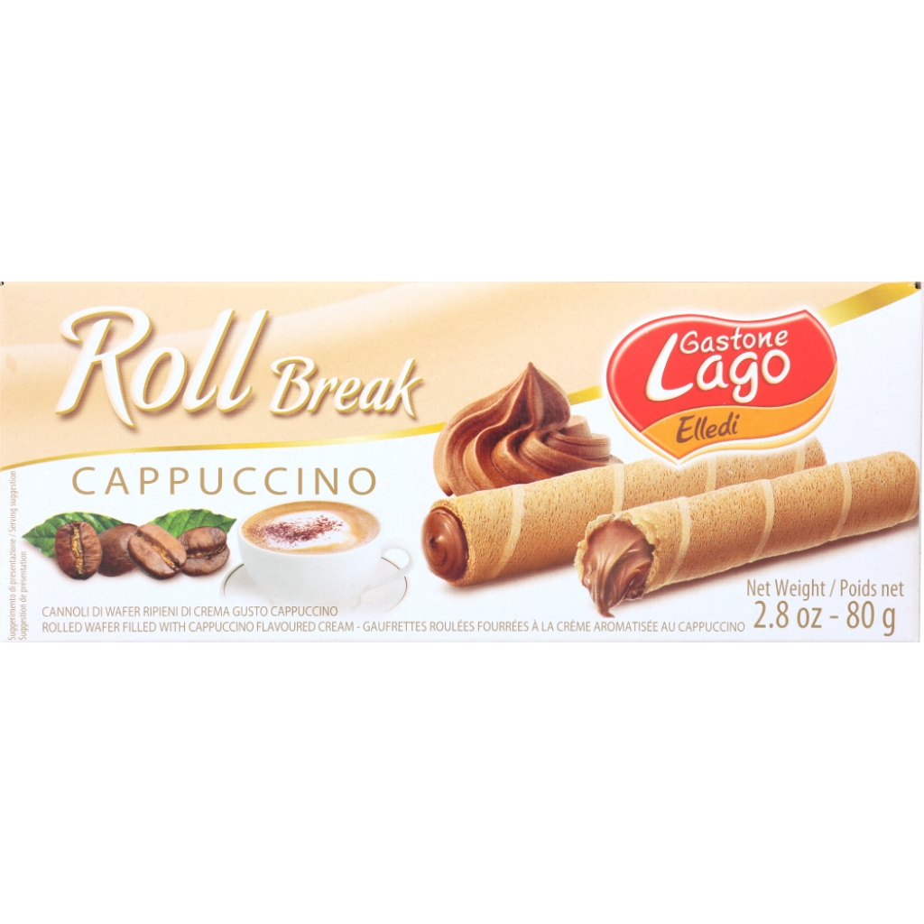 Delicious Cappuccino Cream Rolled Wafers, 2.82 oz