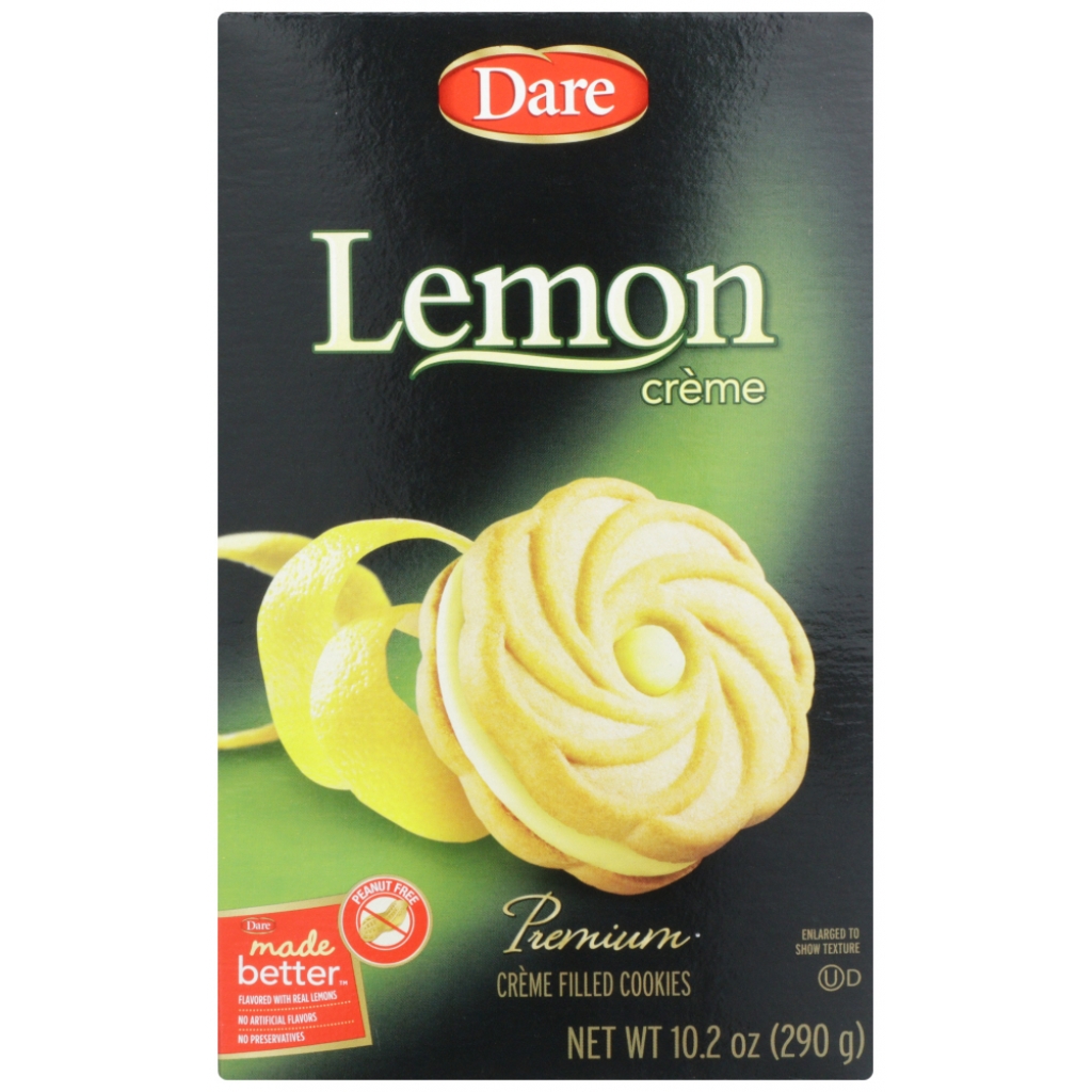 Real Lemon Sandwich Cream Cookies, 10.2 oz