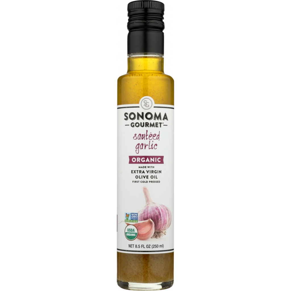 Organic Extra Virgin Garlic Olive Oil - 8.5 oz