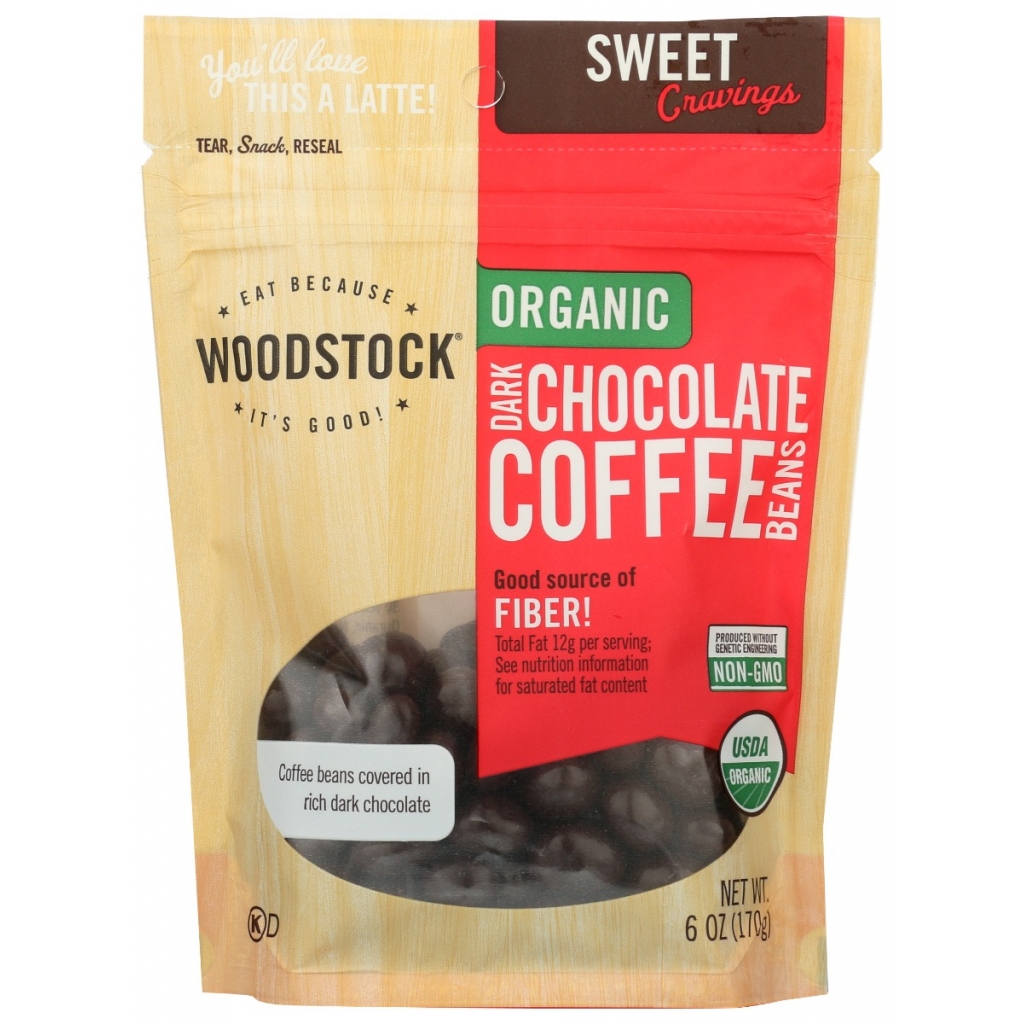 Organic Dark Chocolate Coffee Beans - 6 oz