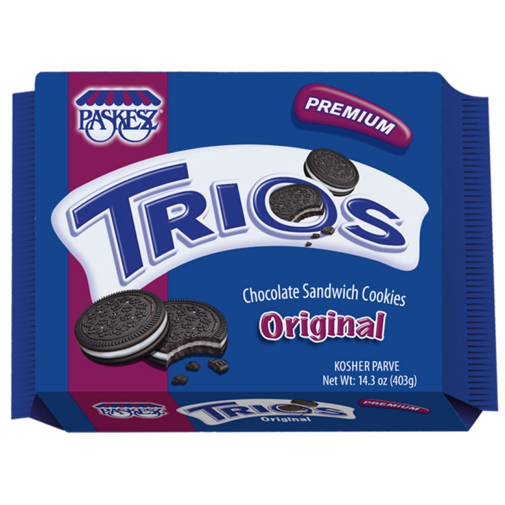 Premium Trios Chocolate Sandwich Cookies - 14.3 oz