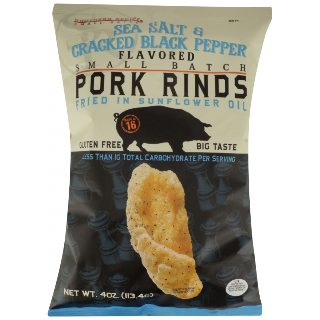 Sea Salt & Cracked Pepper Pork Rind - 4 oz