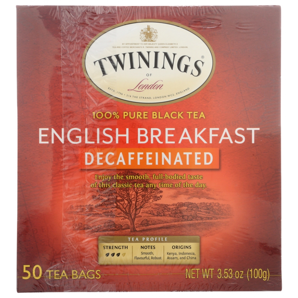 Decaf English Breakfast Tea - Premium Tea Blend, 50 Bags