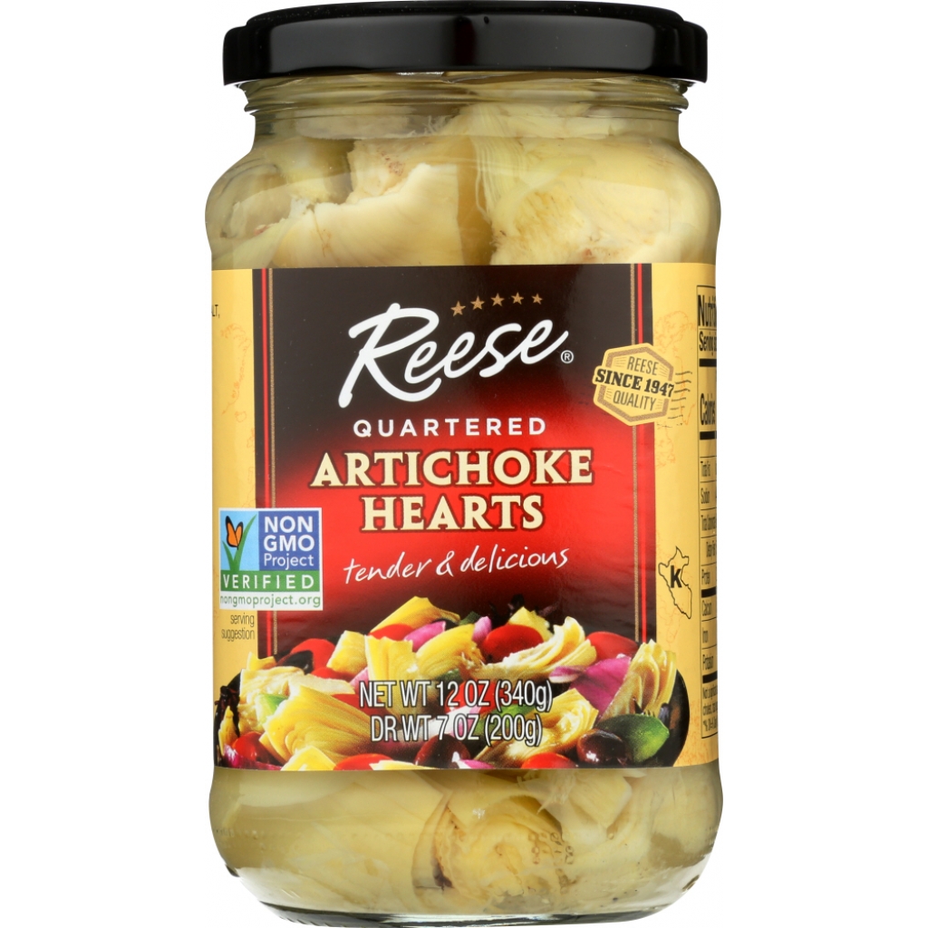 Quartered Marinated Artichoke Hearts - 12 oz