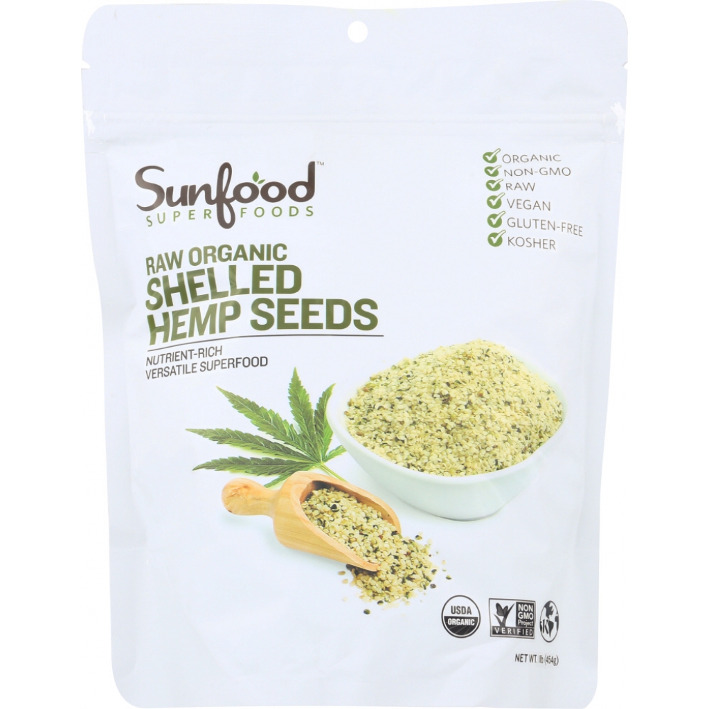 Organic Shelled Hemp Seeds - 1 lb