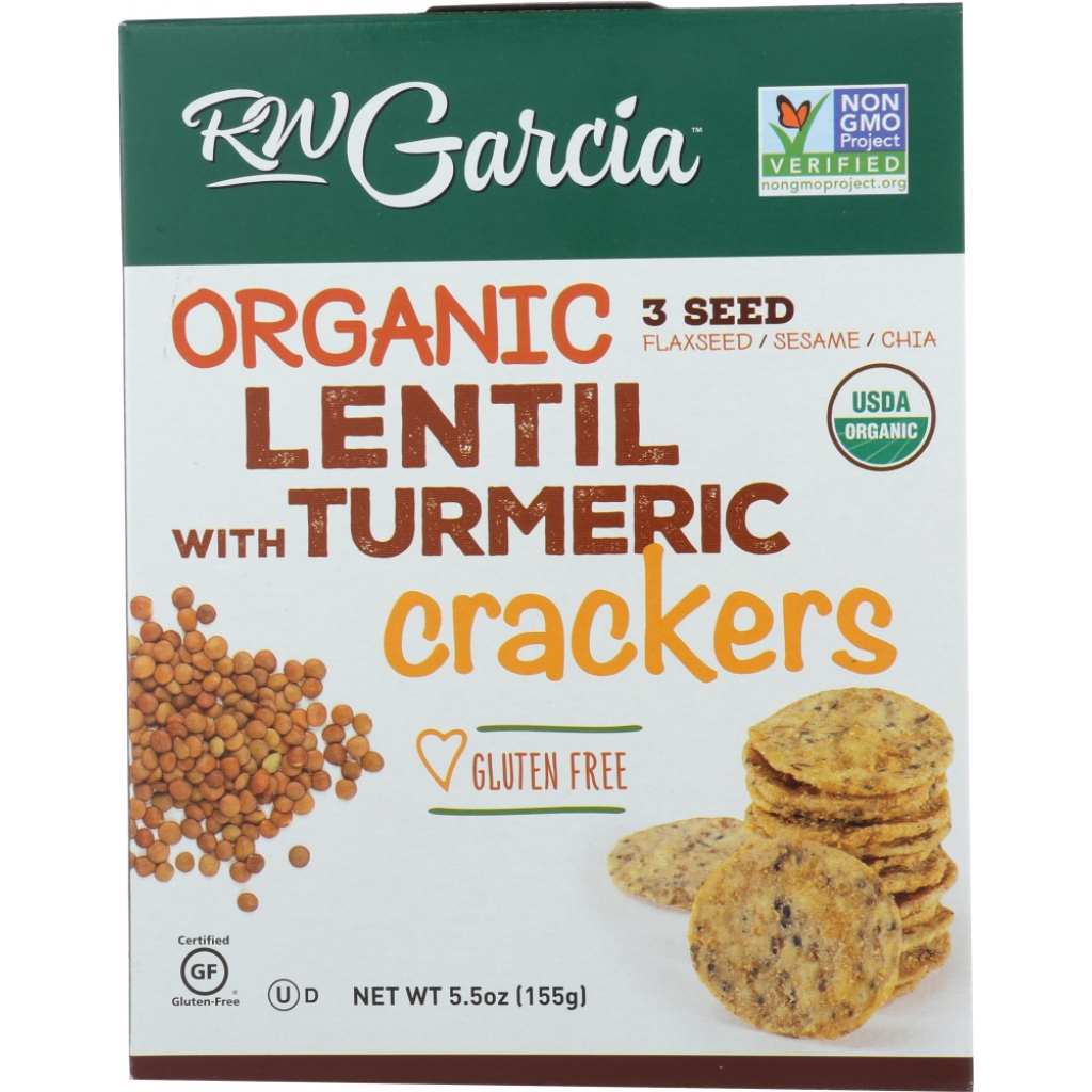 Organic Lentil with Turmeric Crackers, 5.5 oz