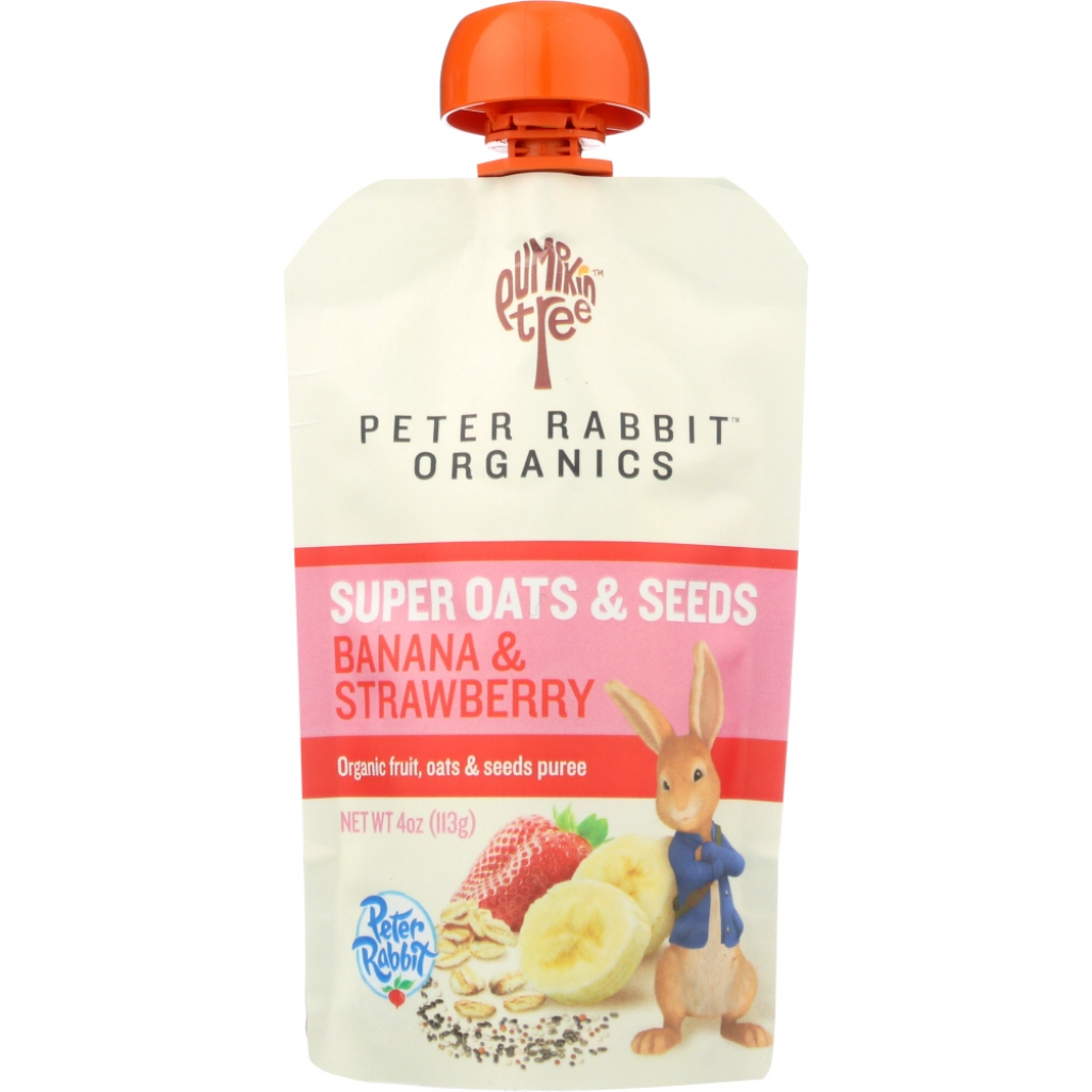 Organic Baby Food Strawberry Banana, 4 oz