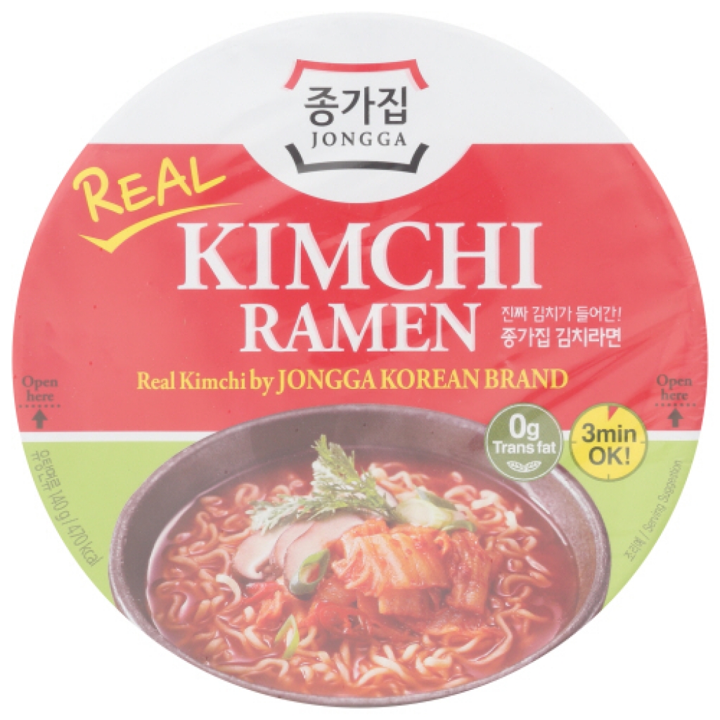 Jongga Kimchi Ramen Cup - Large, 4.9 oz