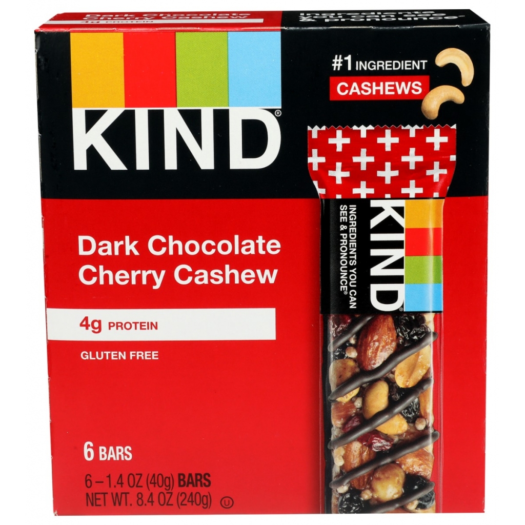 Kind Dark Chocolate Cherry Cashew Bars - 8.4 oz