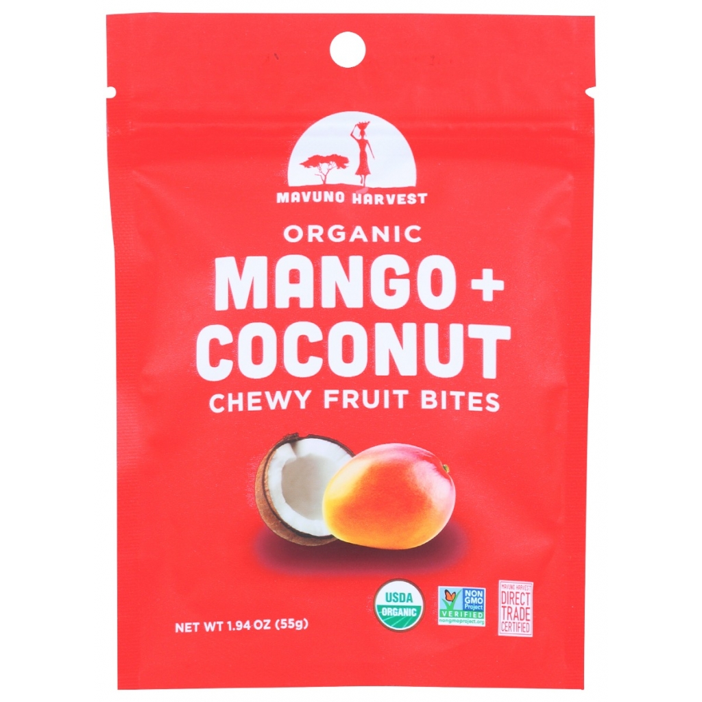 Mavuno Harvest Bites Fruit, Mango Coconut, 1.760 oz