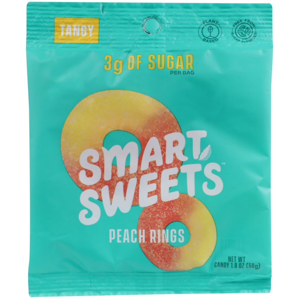 Smartly Sweetened Peach Rings Gummy Candy