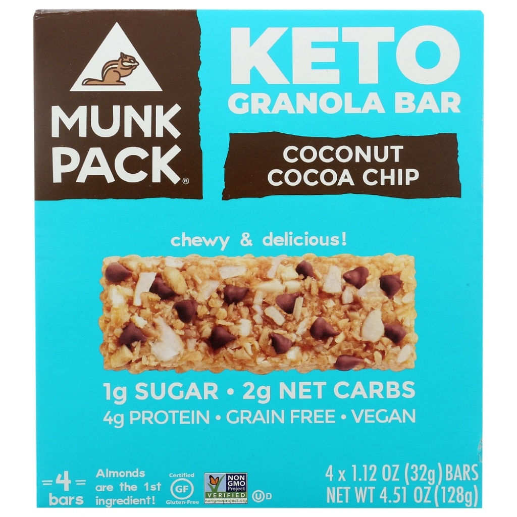 Coconut Cocoa Chip Keto Granola Bars - 4 Pack (4.51 oz)