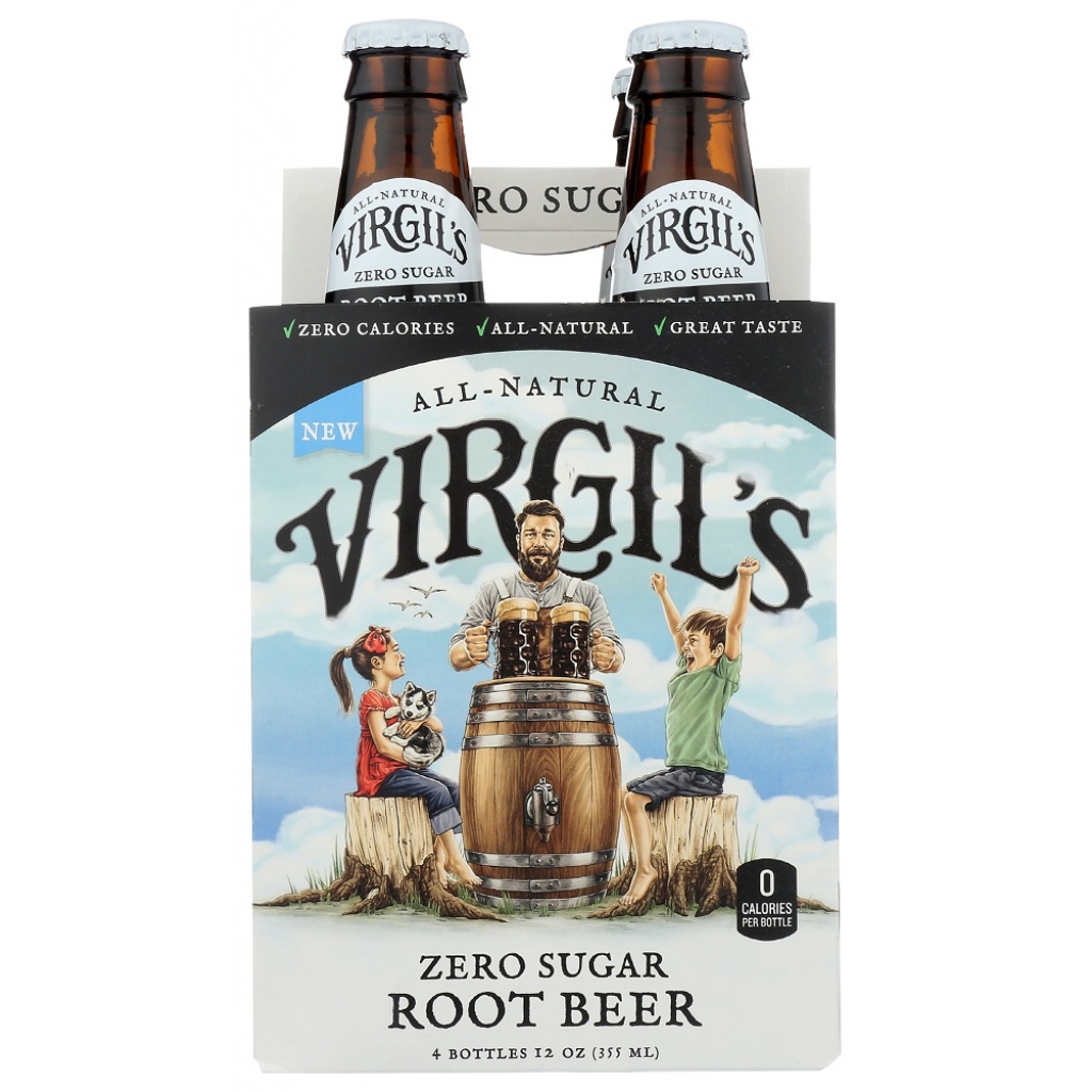 Zero Sugar Root Beer - 4 Pack, 48 fl oz