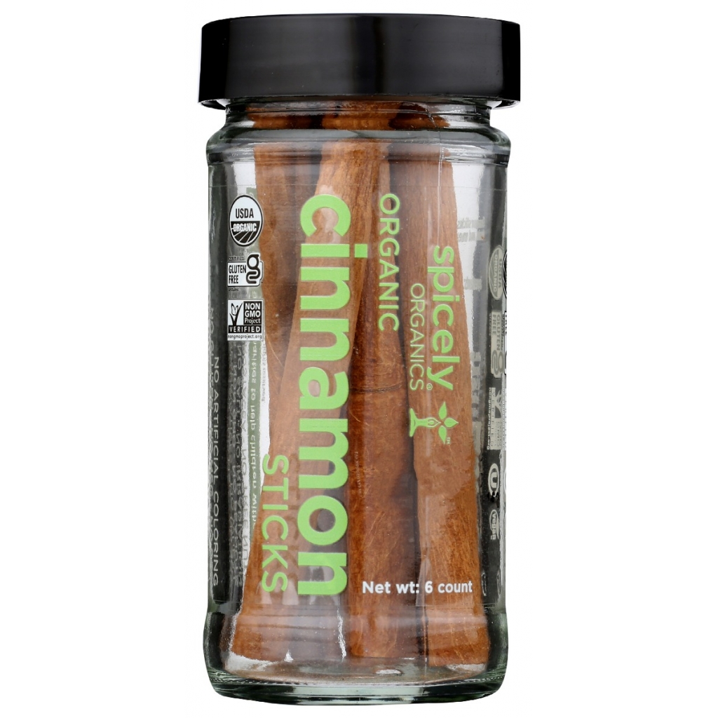 Organic Cinnamon Sticks - 6 pc Jar