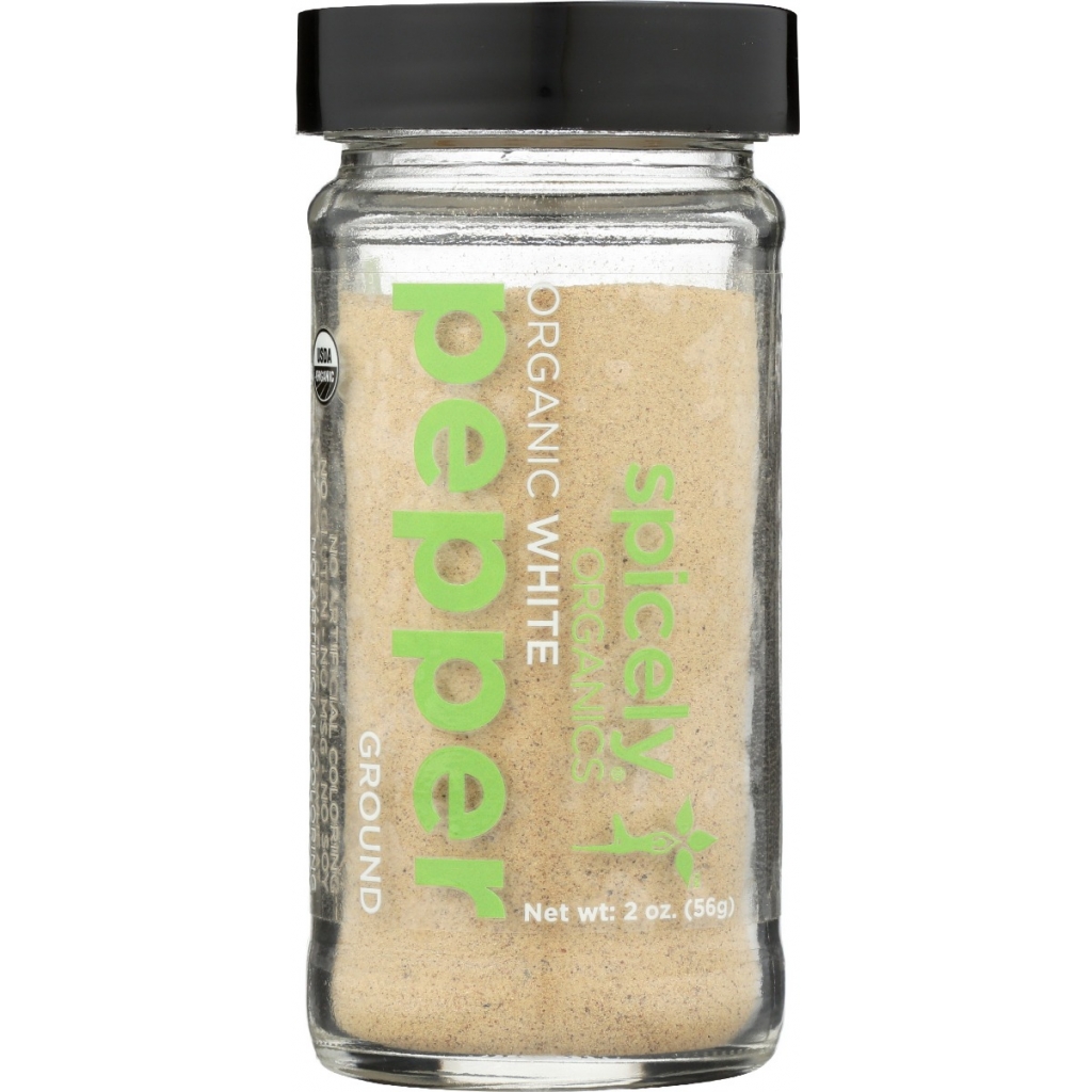 Organic Ground White Pepper Jar - 2 oz