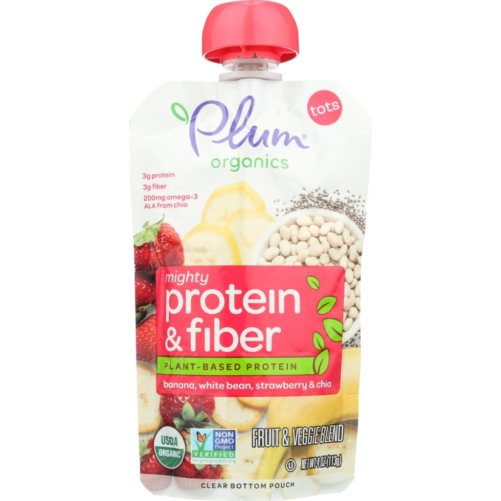 Protein & Fiber Baby Food Pouch - Banana & White Bean - 4 oz