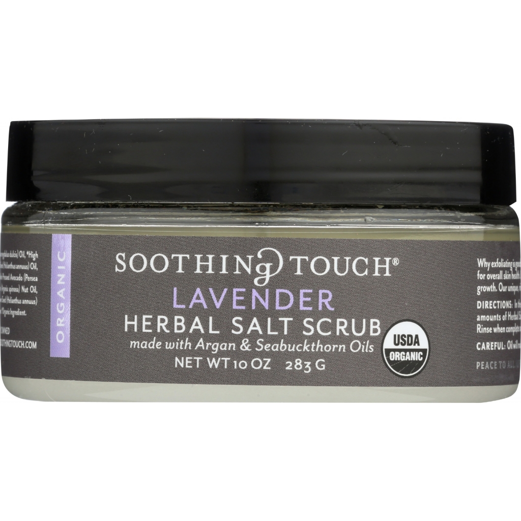 Lavender Herbal Salt Scrub - Calming Exfoliator, 10 oz