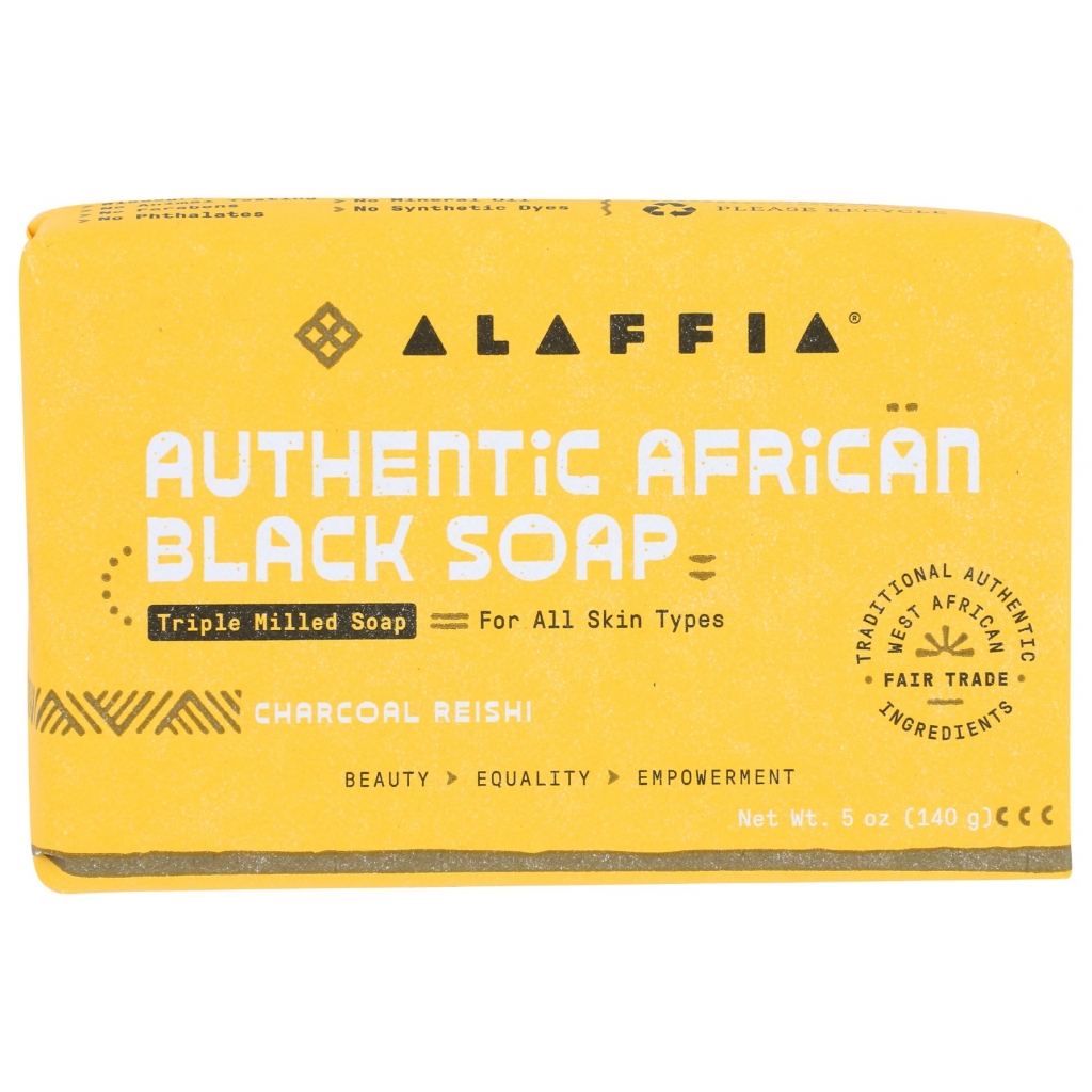 Authentic African Black Soap Charcoal Reishi - 5 oz