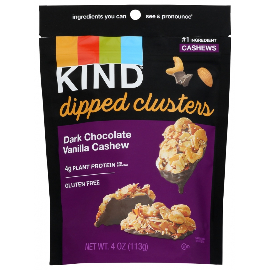 Dark Chocolate Cashew Nut Clusters - 4 oz