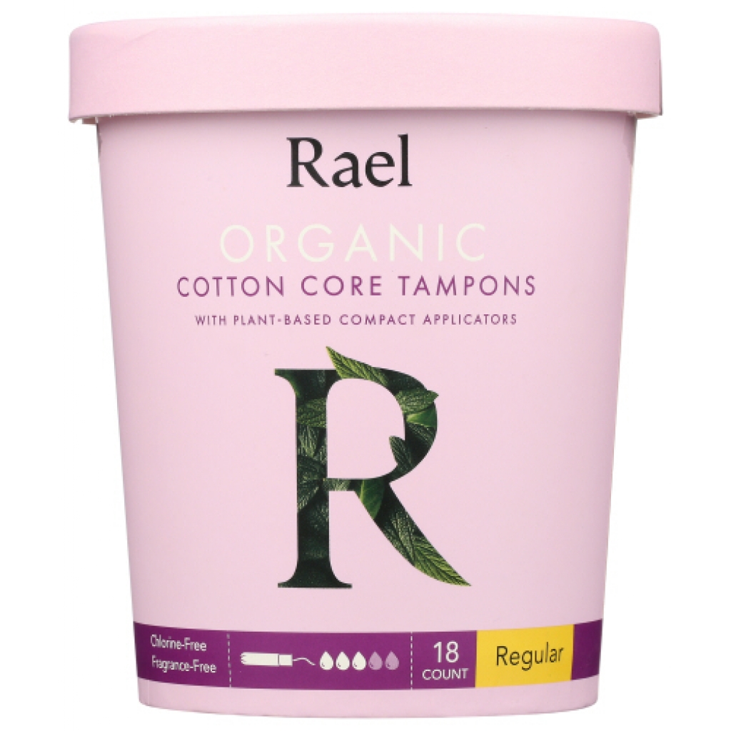 Organic Cotton Regular Tampons - 18 ct