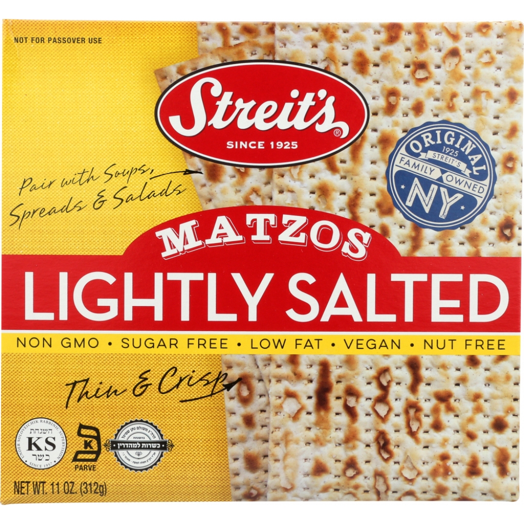 Lightly Salted Matzo, 11 oz - Delicious Kosher Snack