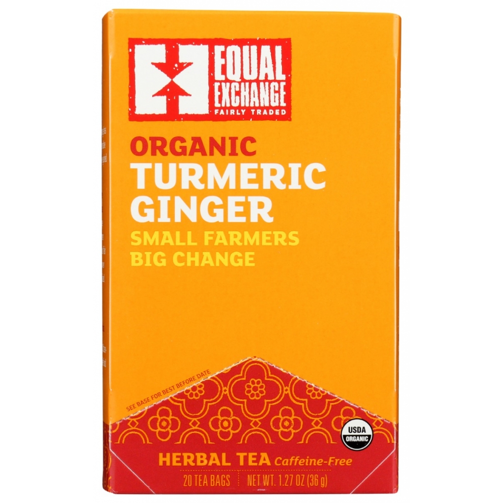 Organic Turmeric Ginger Tea, 20 Bags