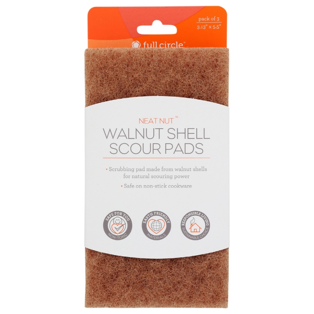 Walnut Scour Pads - 3 pc