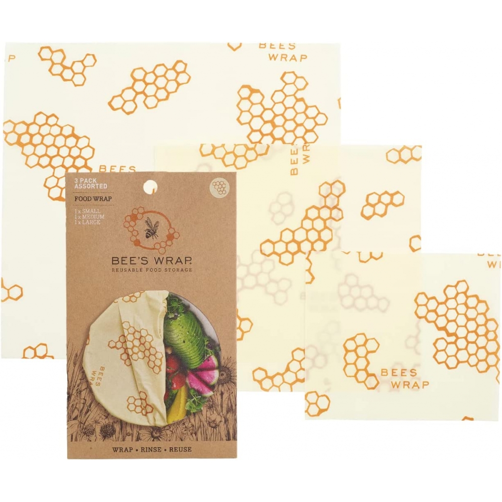 Assorted Beeswax Food Wrap Pack, Eco-Friendly, 3 Pack