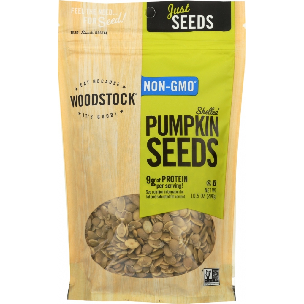 Woodstock Organic Unsalted Shelled Pumpkin Seeds - Superfood Snack