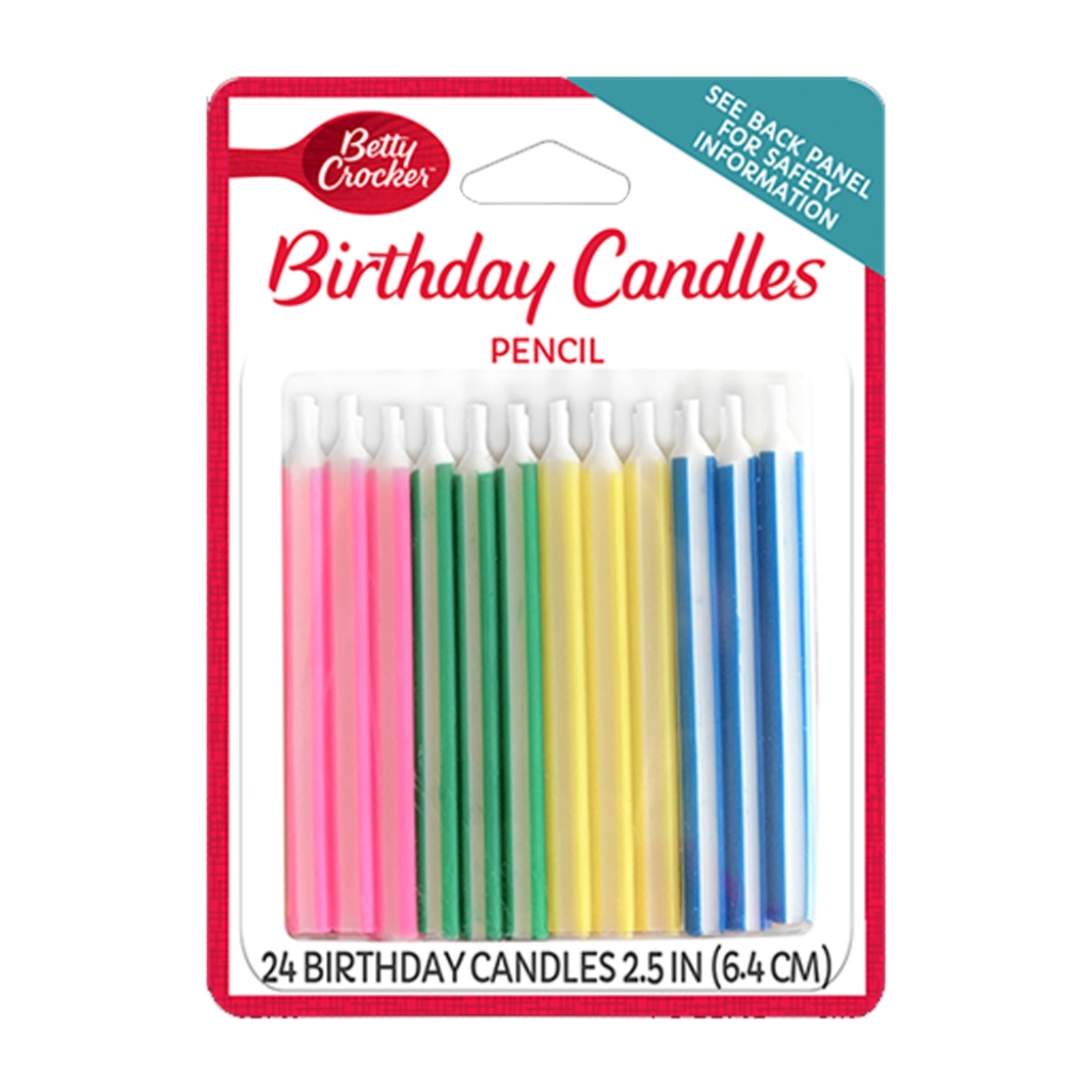 Betty Crocker Candle Pencil Set - 24 pack