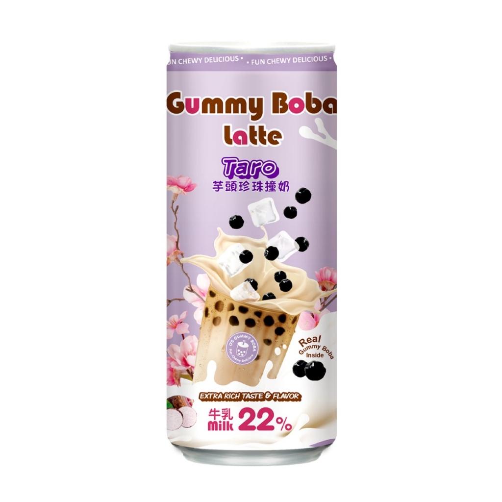 Gummy Boba Latte Drink - Taro Flavor - 15.9 oz