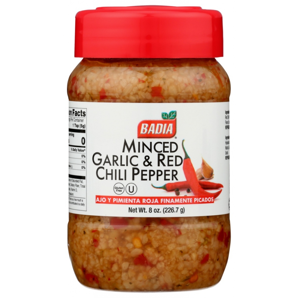 Minced Garlic and Red Chili Pepper Spice, 8 oz