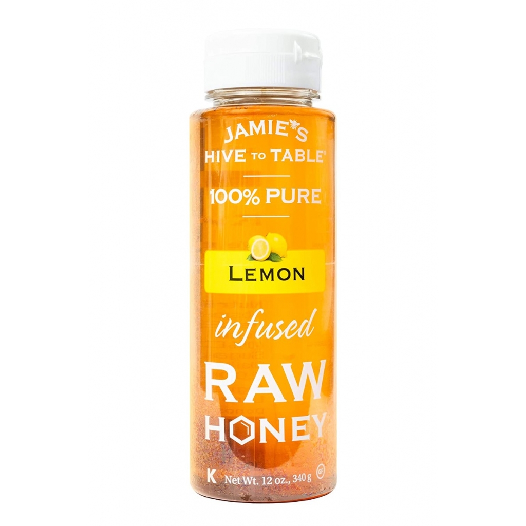 Lemon Infused Raw Honey – 12 oz