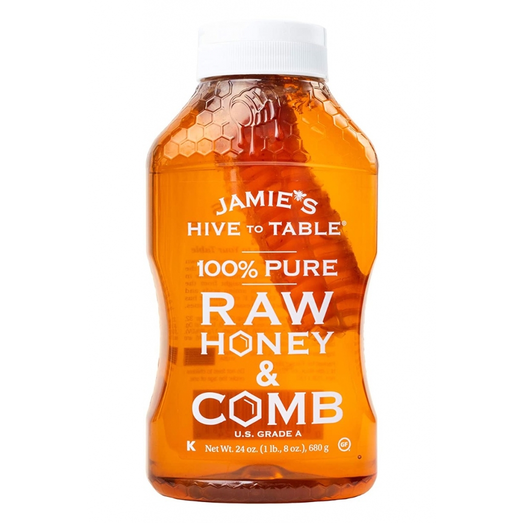 Pure Raw Honey with Comb, 24 oz