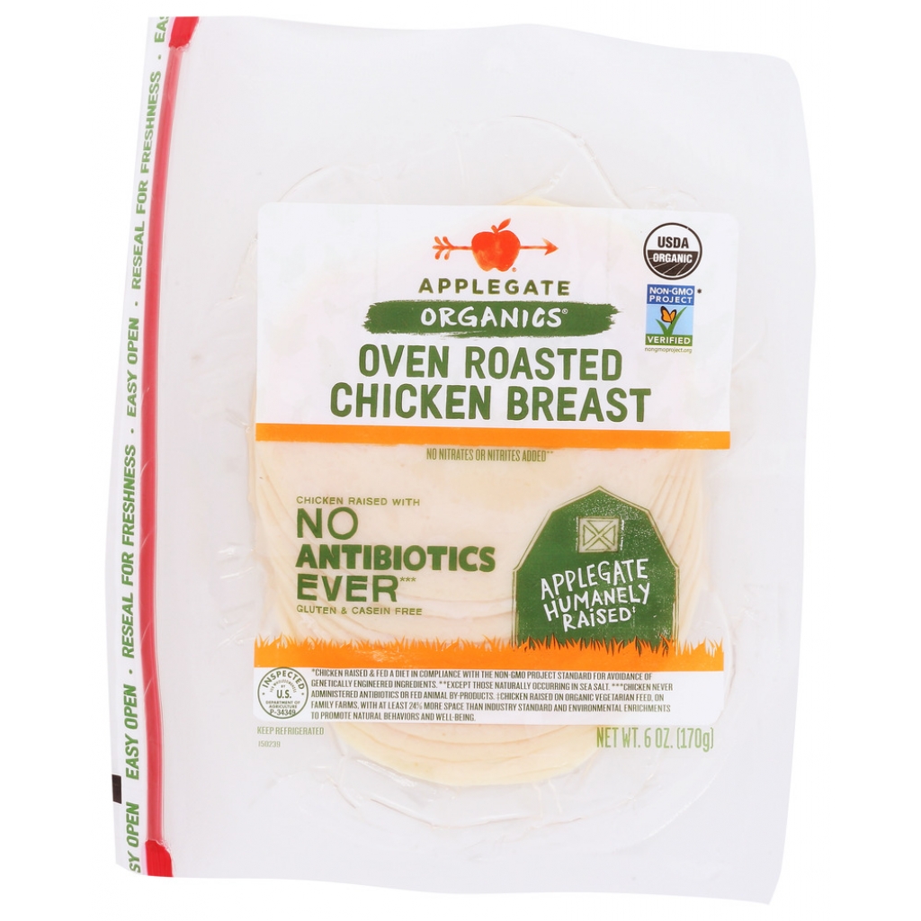 Organic Oven Roasted Chicken Breast, 6 oz