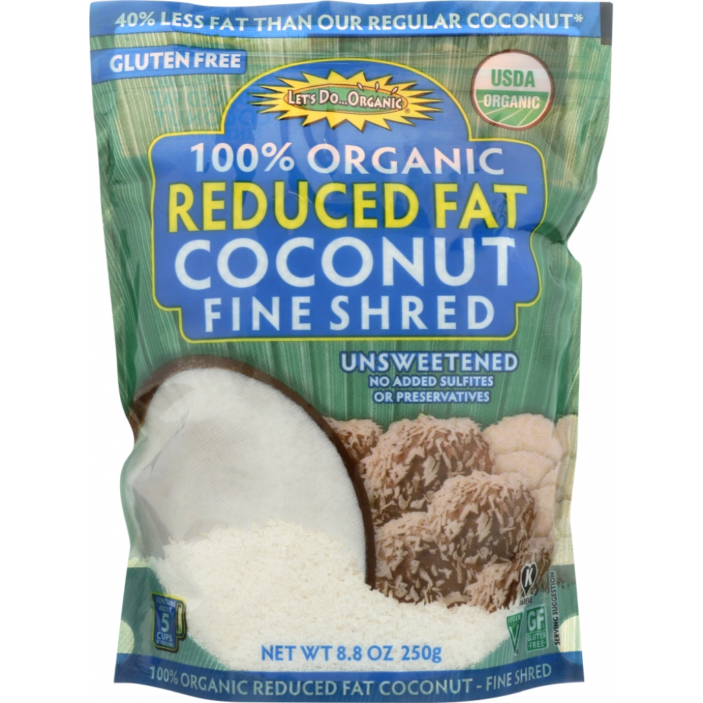 100% Organic Reduced Fat Shredded Coconut - Baking Essential