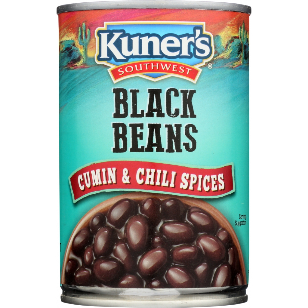 Southwest Black Beans with Cumin & Chili Spices - 15 oz