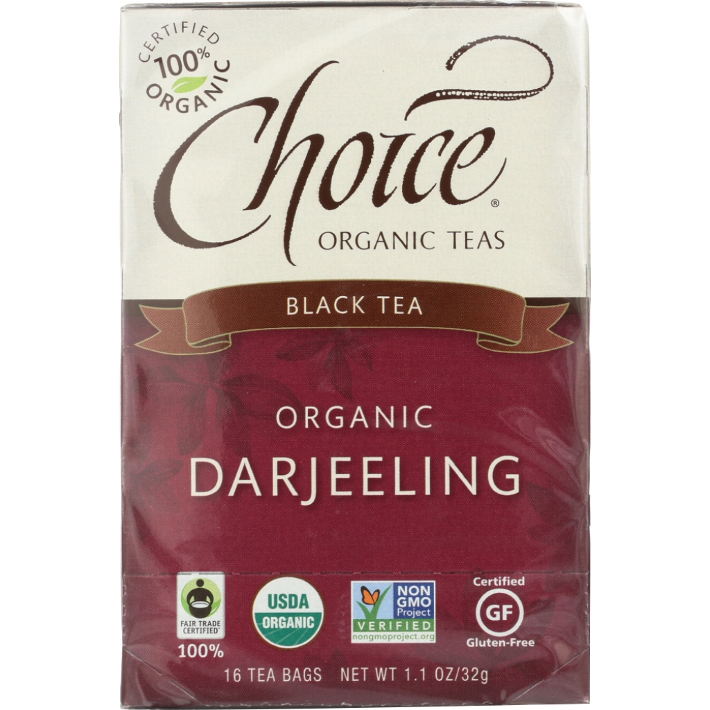 Organic Fair Trade Darjeeling Tea Bags - 16 Count