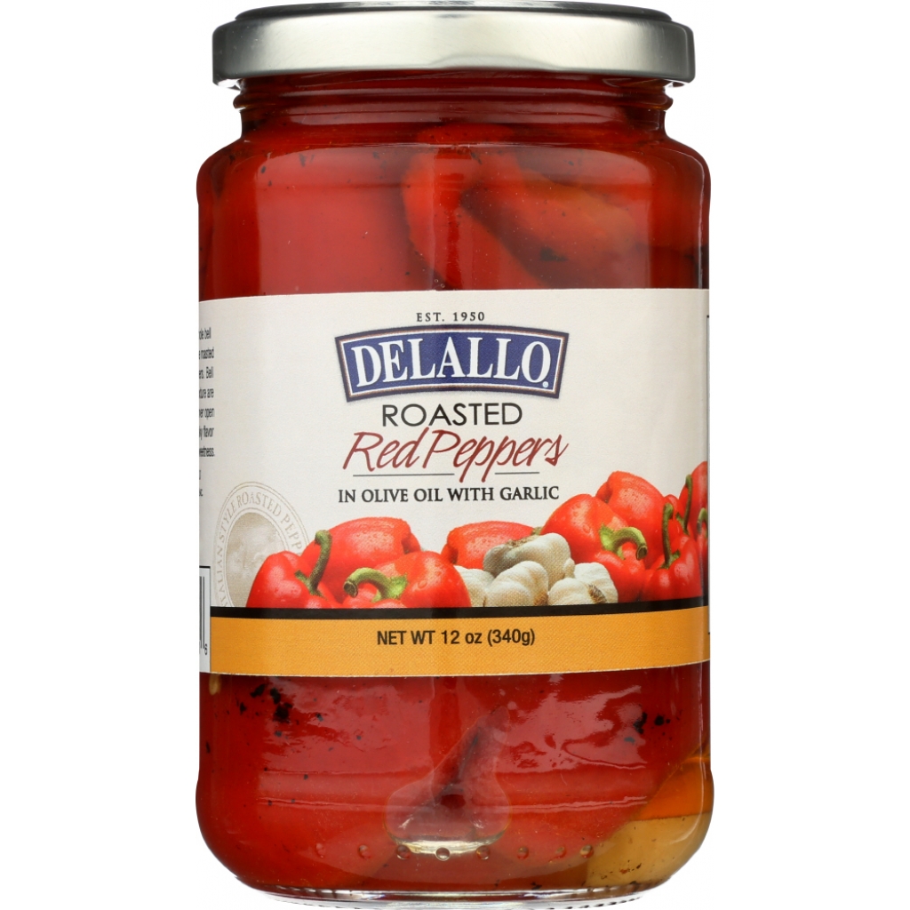 Roasted Red Peppers with Garlic - 12 oz