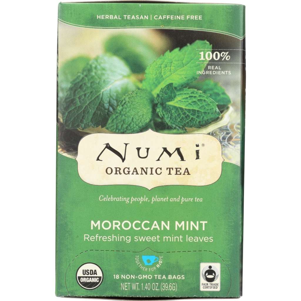 Organic Moroccan Mint Herbal Tea, 18 Bags