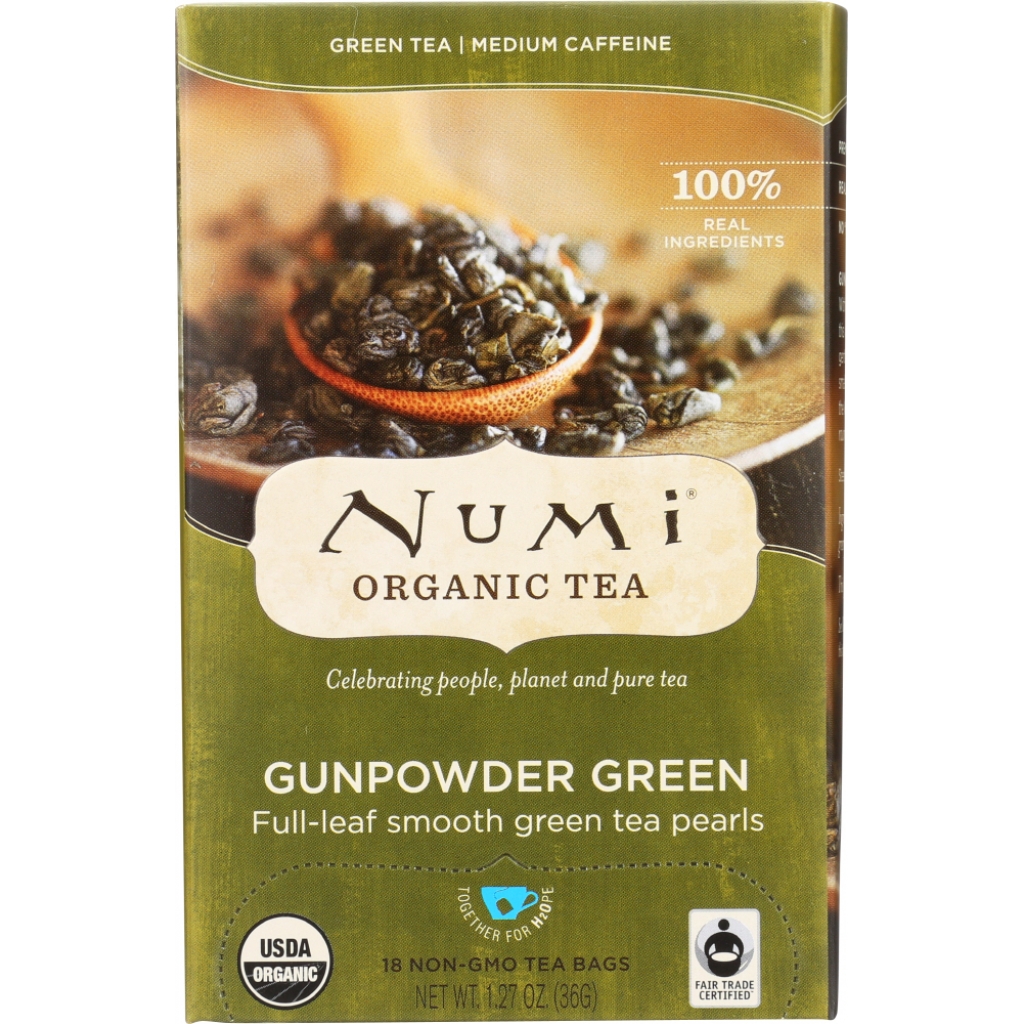 Organic Gunpowder Green Tea, 18 Bags