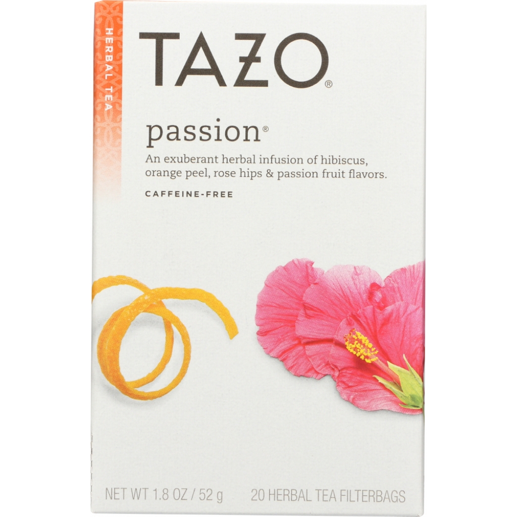 Tazo Herbal Tea Passion - Caffeine Free Blend, 1.8 oz