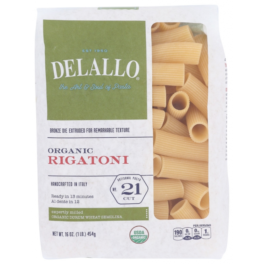 Organic Semolina Rigatoni Pasta, 16 oz