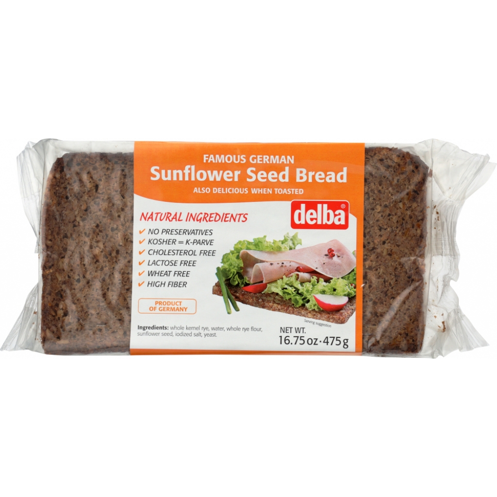 Delba Organic Sunflower Seed Bread, 16.75 oz - Nutritious and Delicious