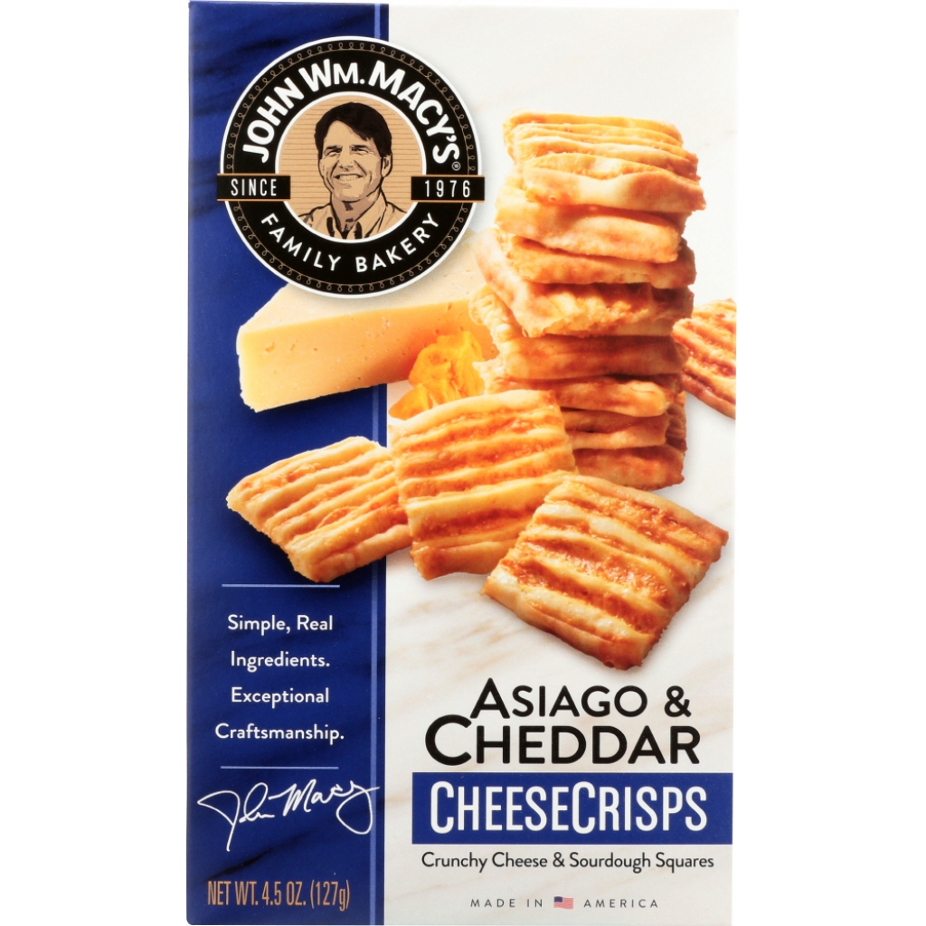 Crispy Asiago Cheddar Cheese Crisp - 4.5 oz.