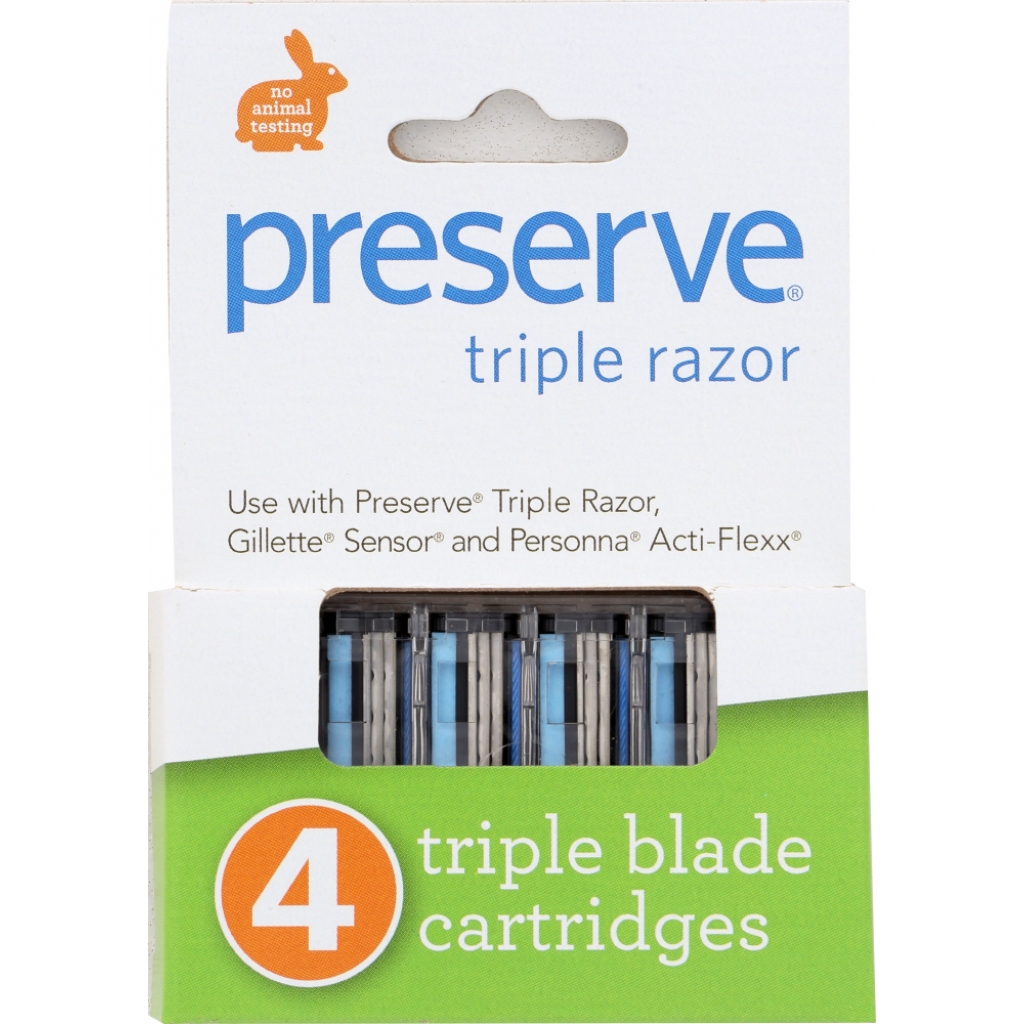 Triple Blade Razor Blade Replacement Cartridges - 4 Count