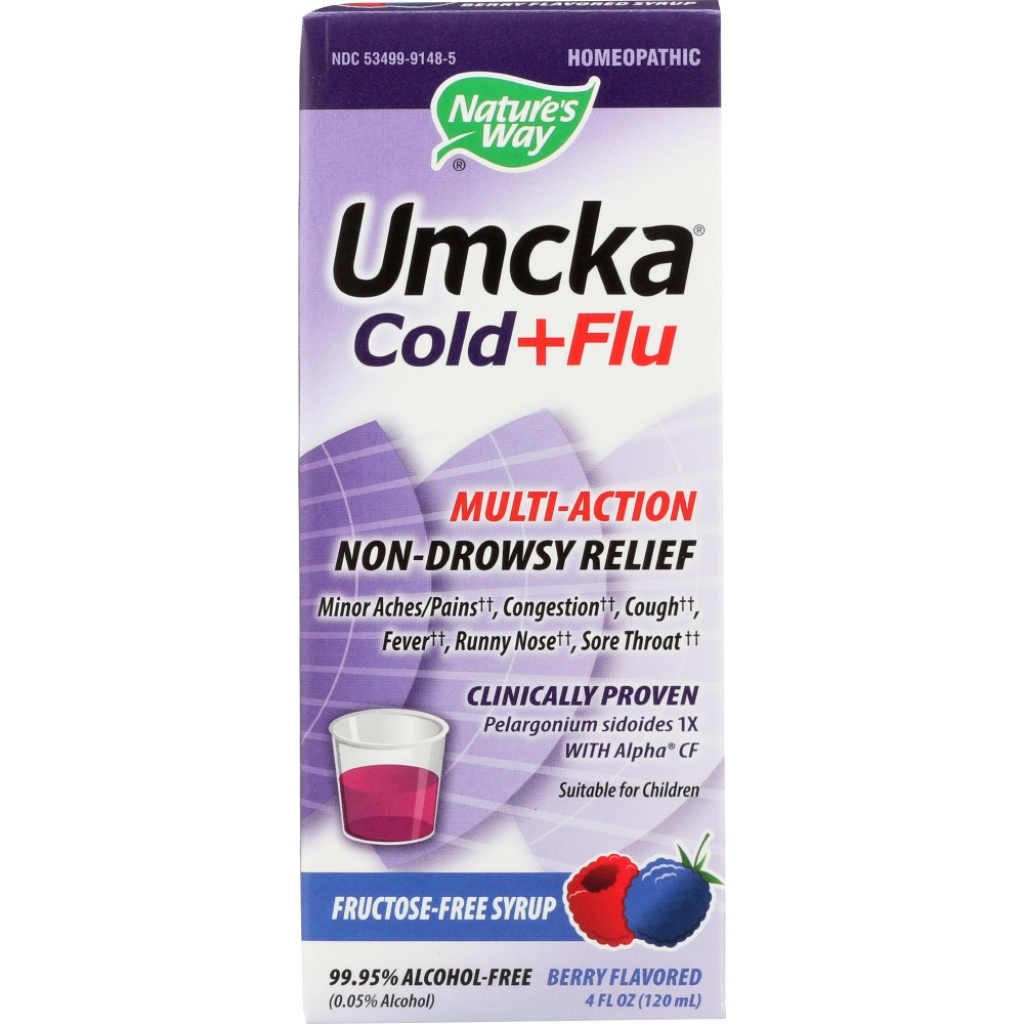 Umcka Cold+Flu Berry Syrup, 4 oz