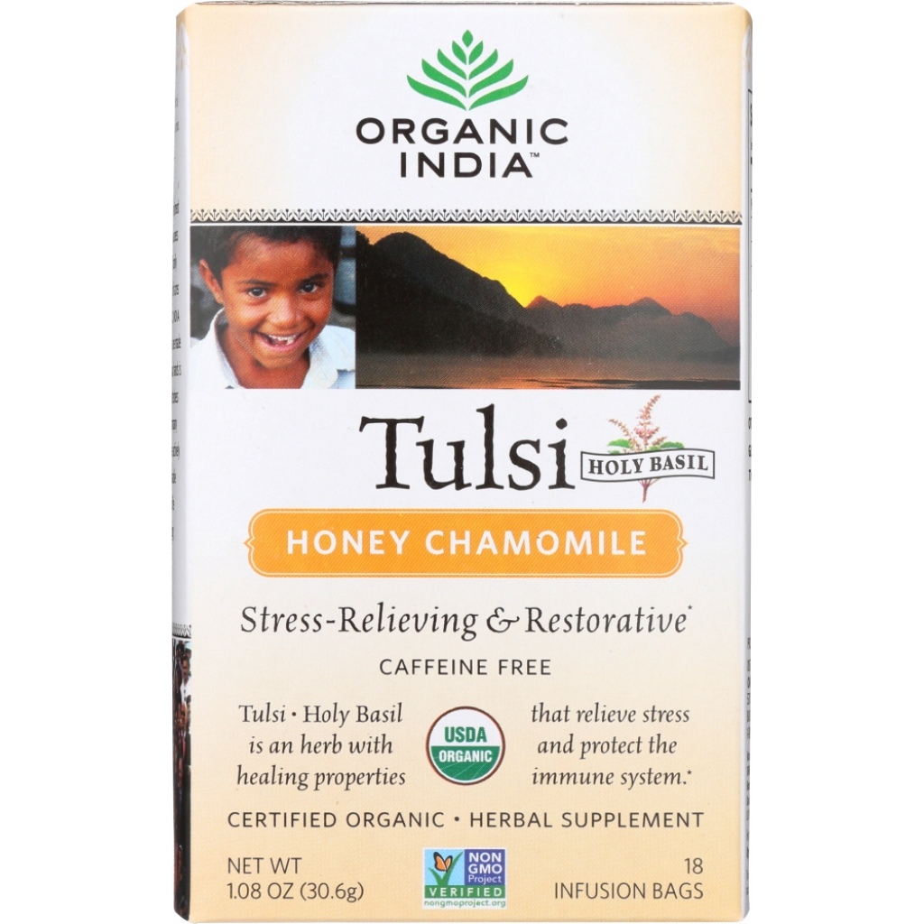 Chamomile Tulsi Honey Herbal Tea, 18 Bags